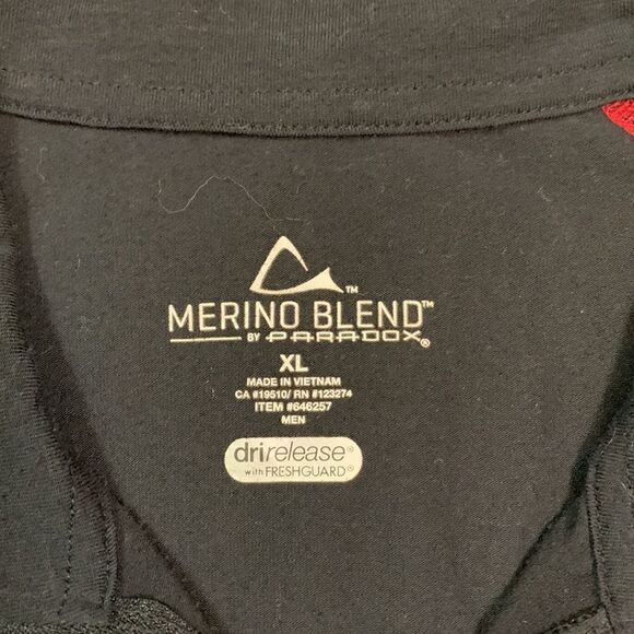 PARADOX merino blend base layer quarter zip long sleeve shirt men’s XL - Picture 3 of 10